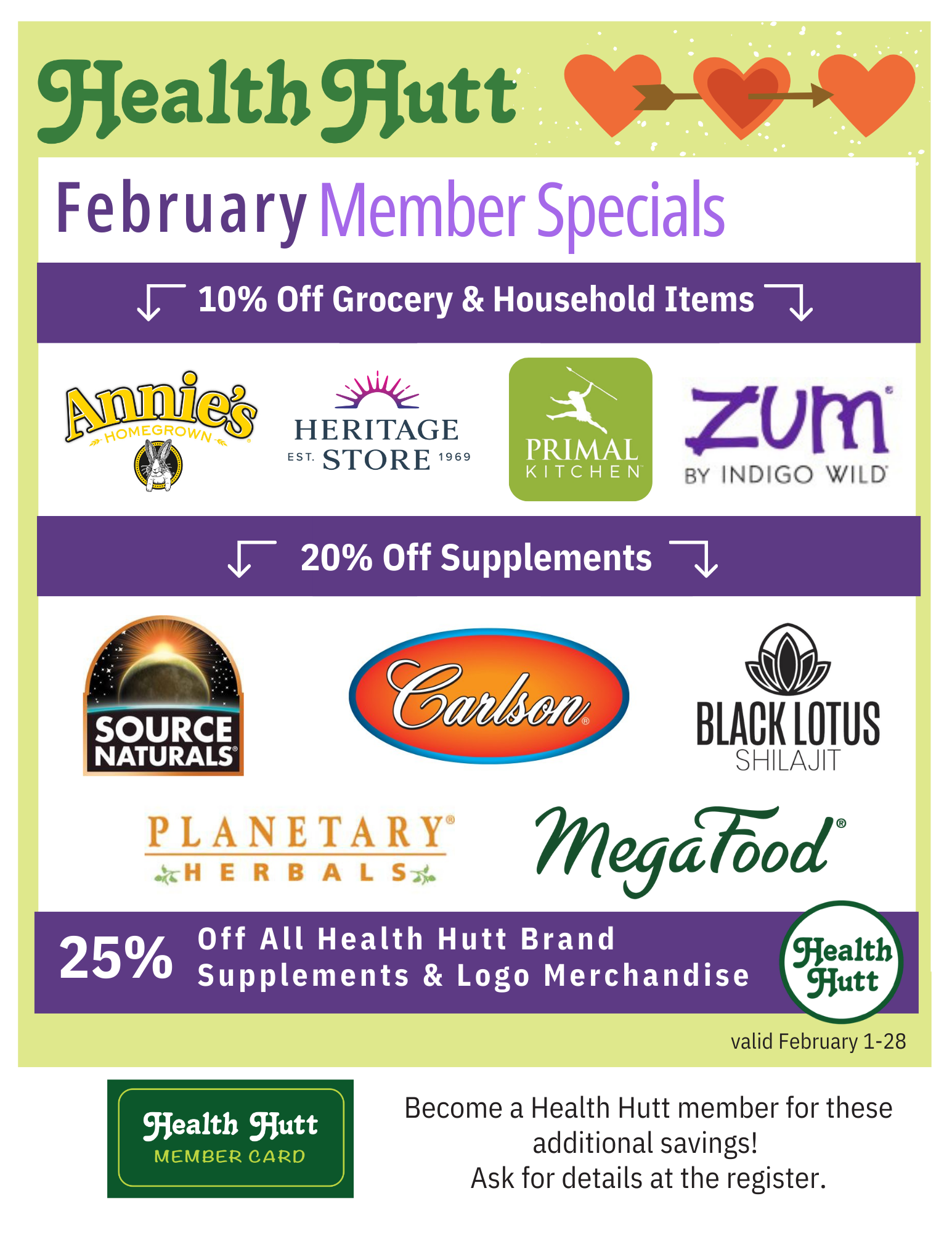 Health Hutt Specials Flyer - February 25