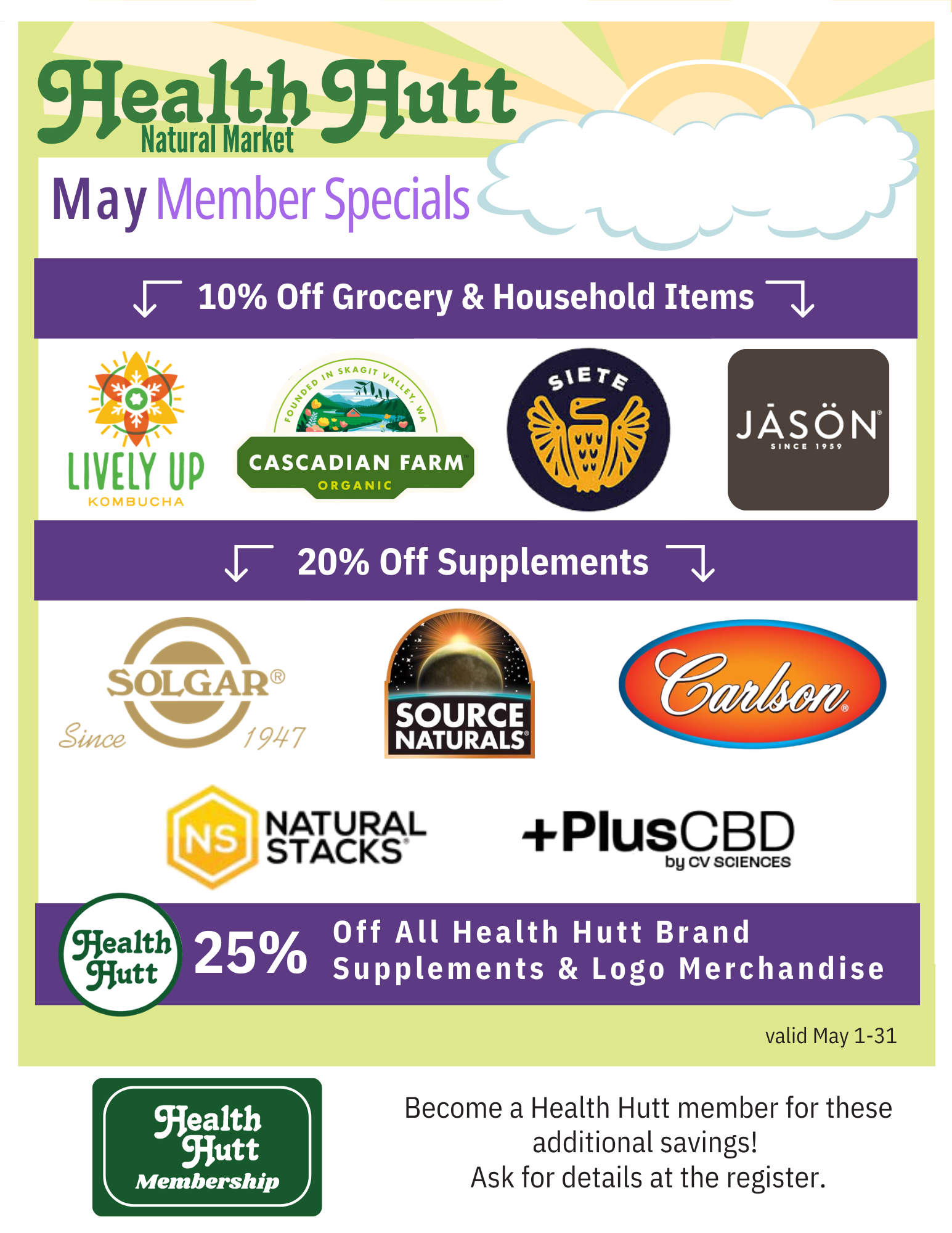 Health Hutt Specials Flyer - May 25