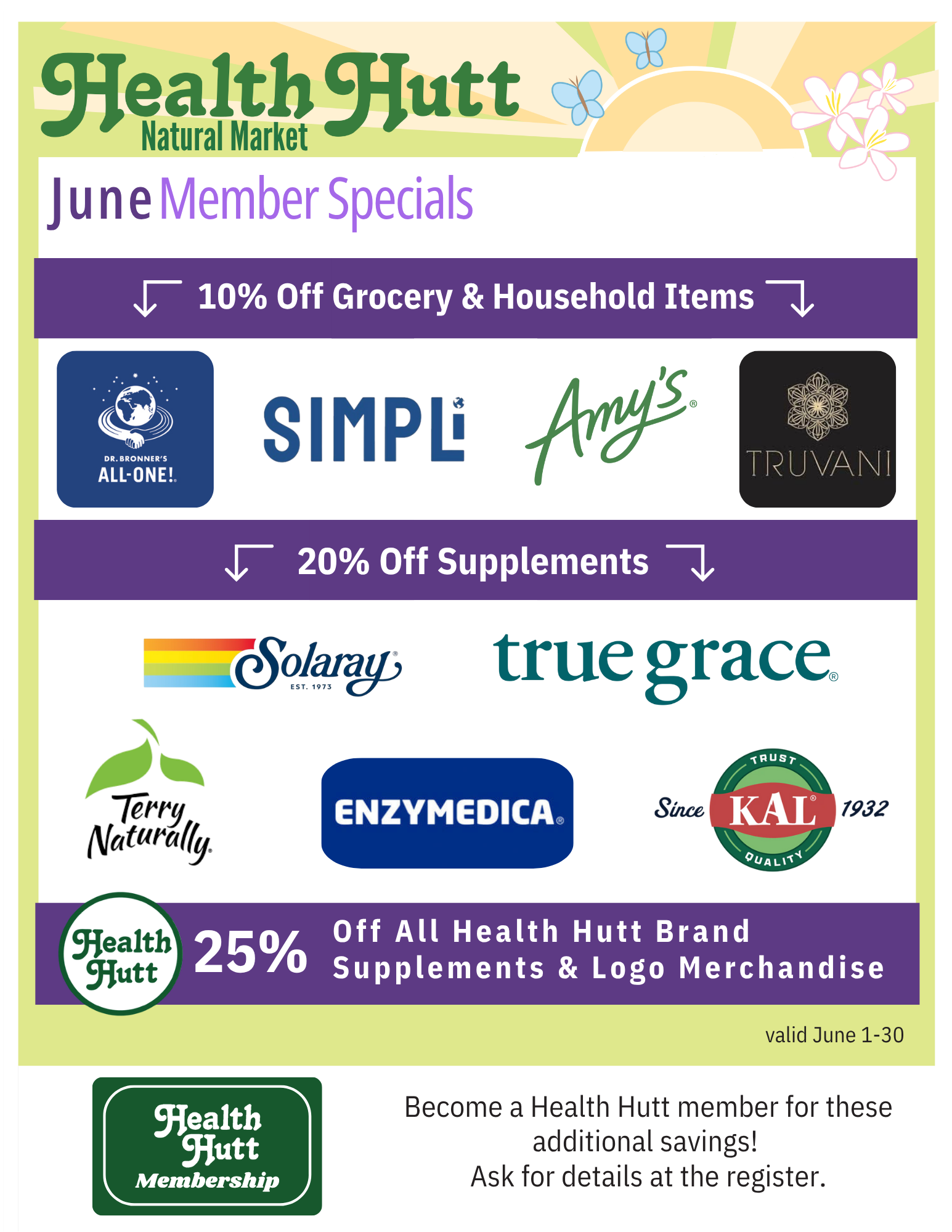 Health Hutt Specials Flyer - June 25